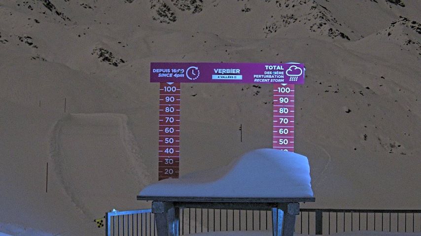 La Chaux 2'265 m. - Hauteur de neige Image