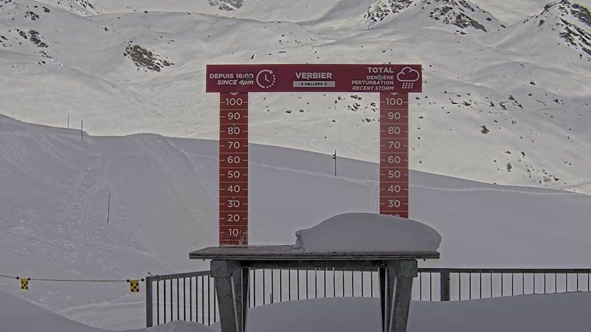 La Chaux 2'265 m. - Hauteur de neige Image