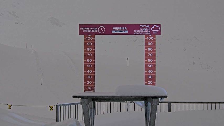 La Chaux 2'265 m. - Hauteur de neige Image