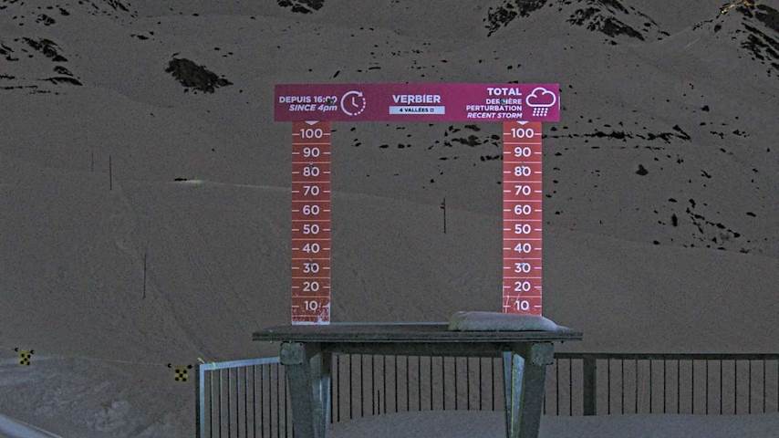 La Chaux 2'265 m. - Hauteur de neige Image