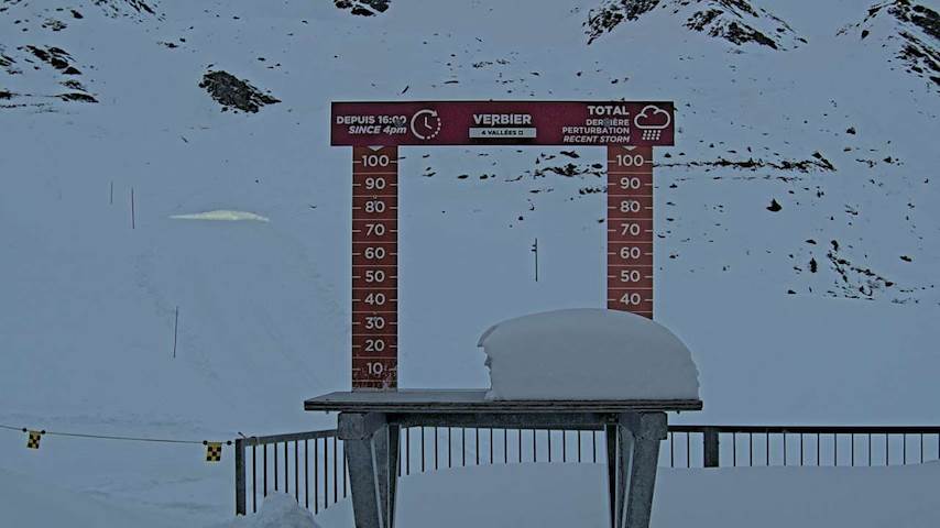 La Chaux 2'265 m. - Hauteur de neige Image