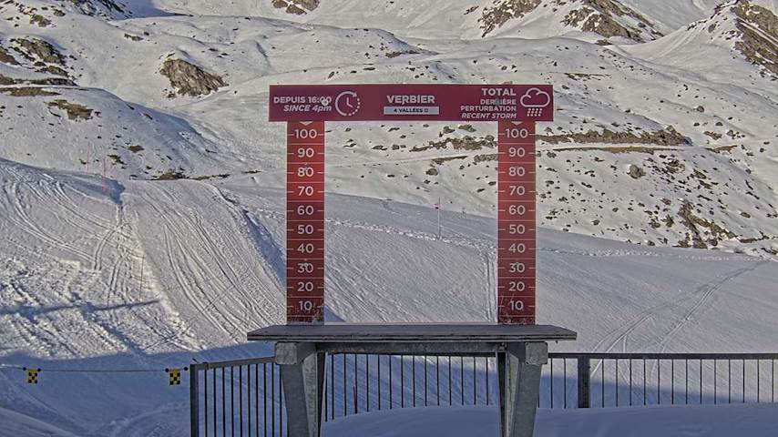 La Chaux 2'265 m. - Hauteur de neige Image