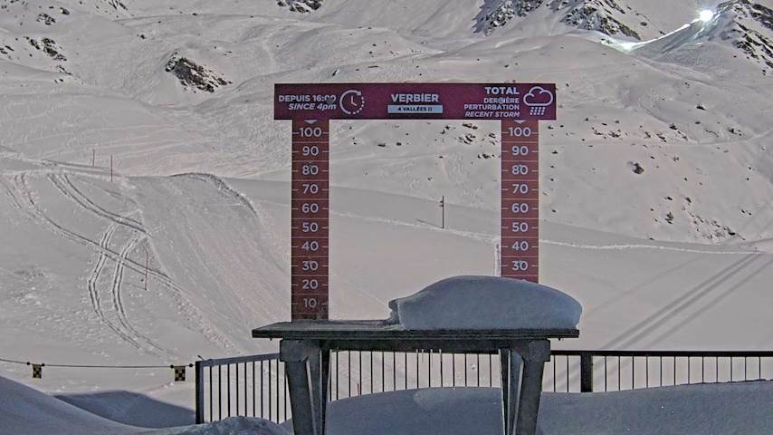 La Chaux 2'265 m. - Hauteur de neige Image