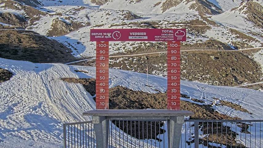 La Chaux 2'265 m. - Hauteur de neige Image