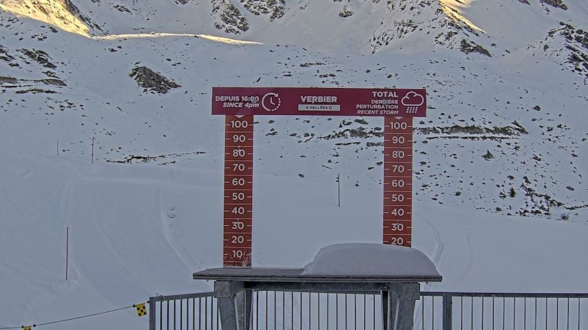 La Chaux 2'265 m. - Hauteur de neige Image