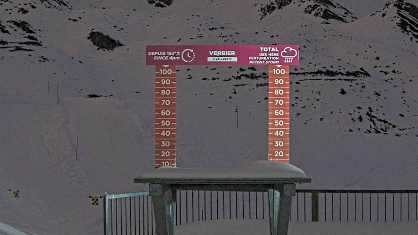 La Chaux 2'265 m. - Hauteur de neige Image