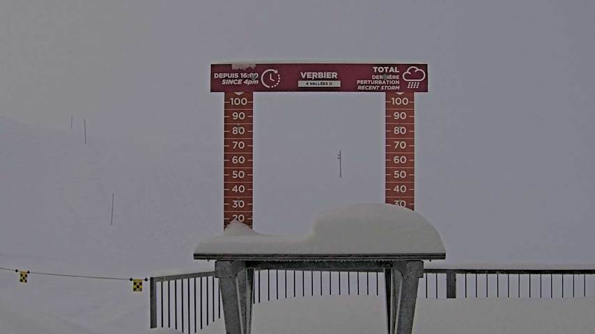 La Chaux 2'265 m. - Hauteur de neige Image