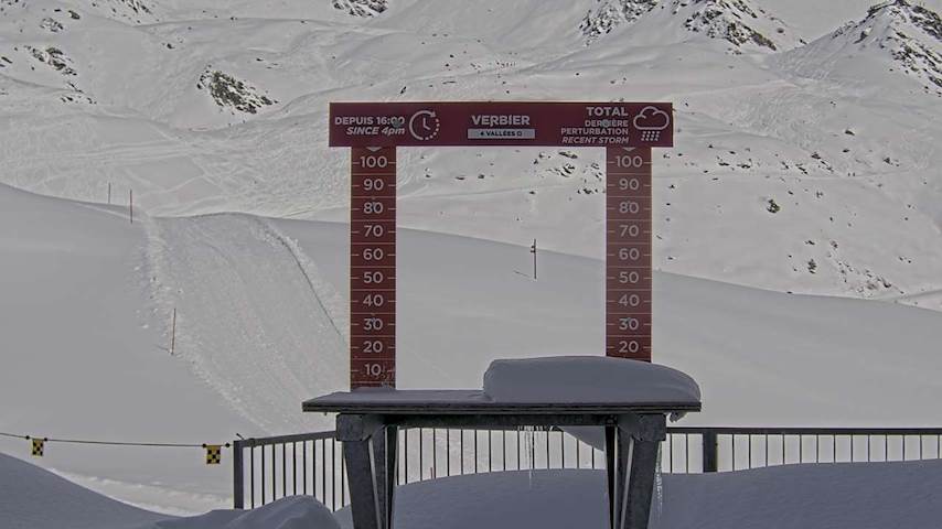 La Chaux 2'265 m. - Hauteur de neige Image
