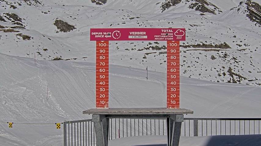 La Chaux 2'265 m. - Hauteur de neige Image