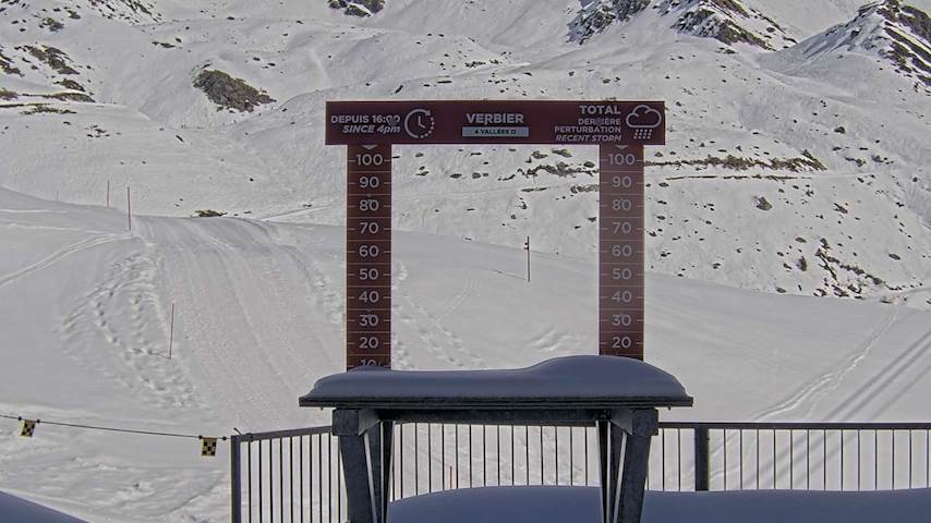 La Chaux 2'265 m. - Hauteur de neige Image