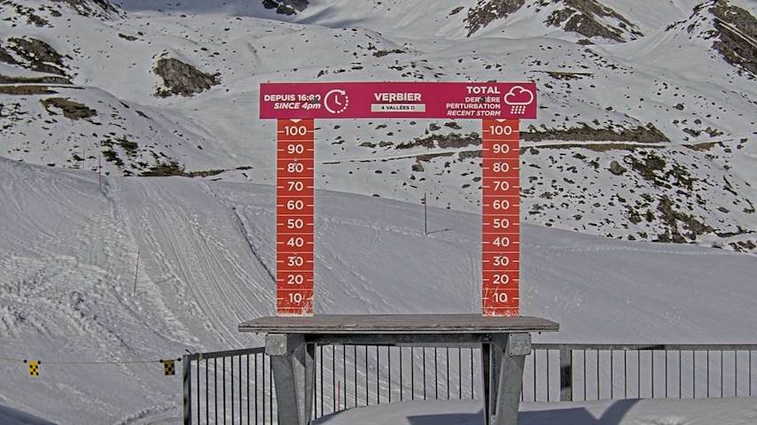 La Chaux 2'265 m. - Hauteur de neige Image