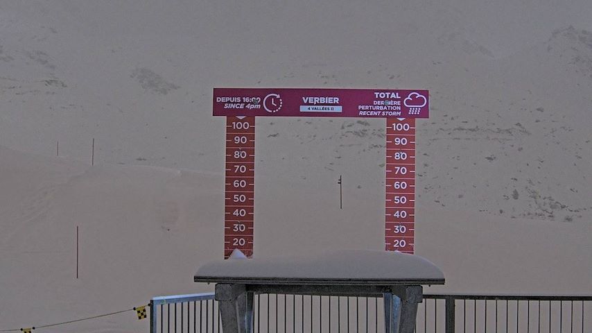 La Chaux 2'265 m. - Hauteur de neige Image