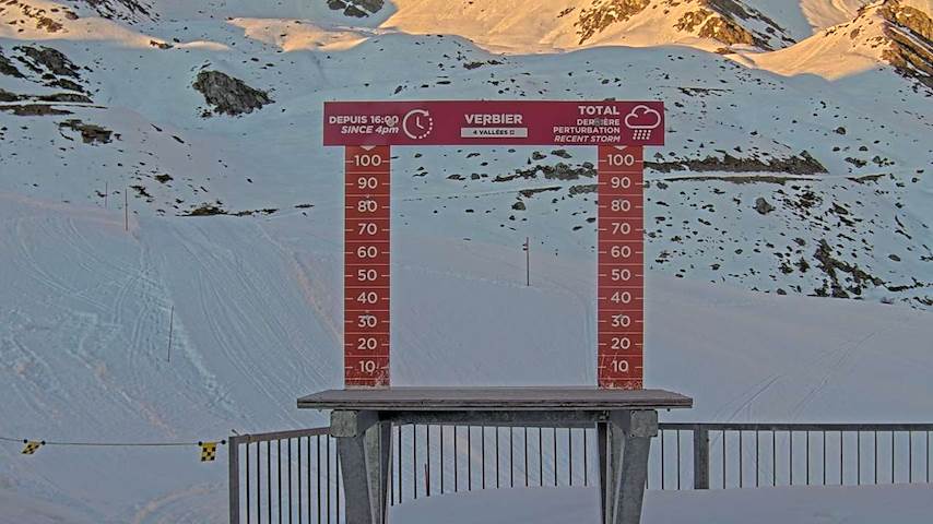 La Chaux 2'265 m. - Hauteur de neige Image