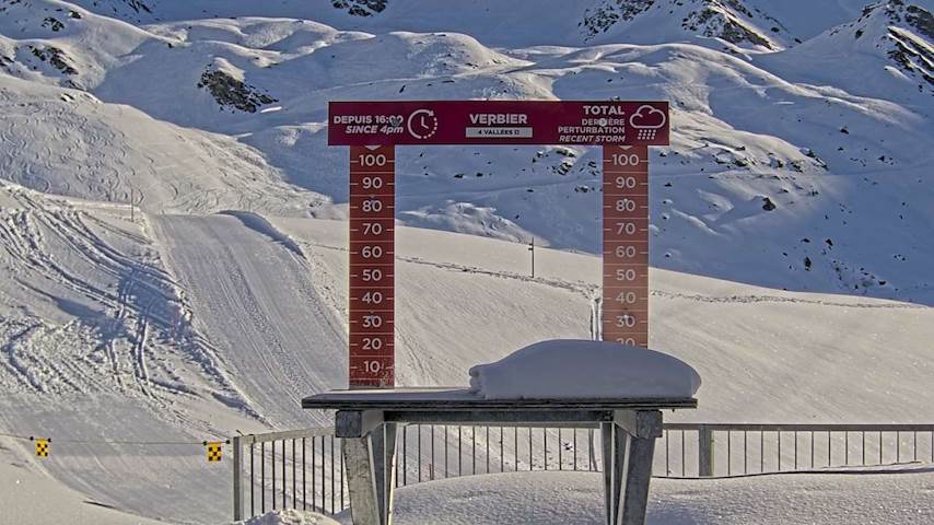 La Chaux 2'265 m. - Hauteur de neige Image