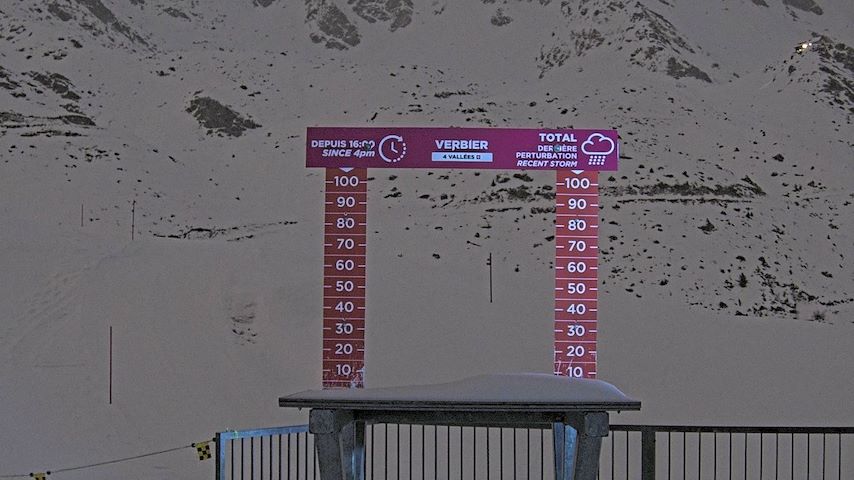 La Chaux 2'265 m. - Hauteur de neige Image