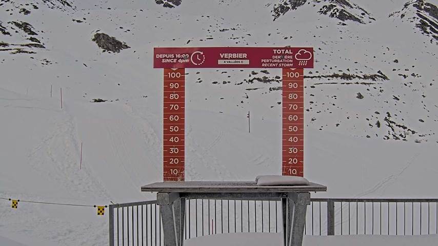 La Chaux 2'265 m. - Hauteur de neige Image