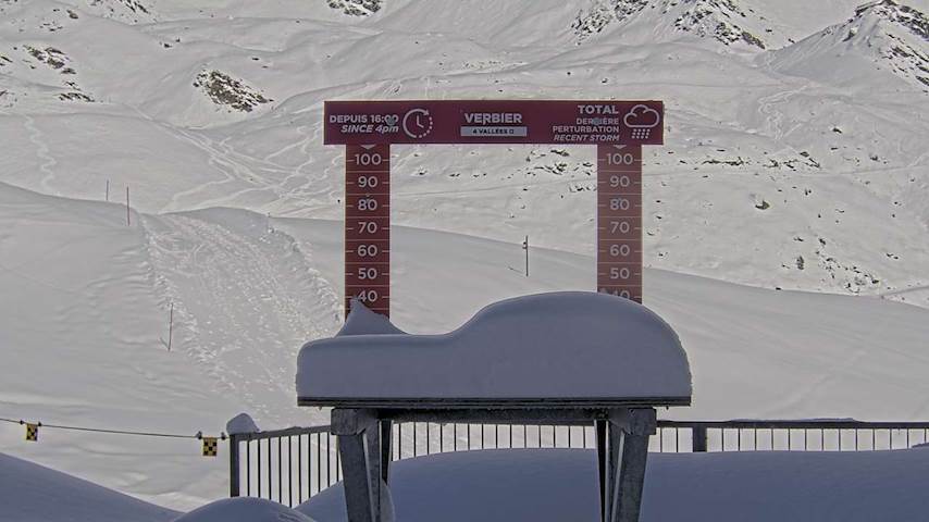 La Chaux 2'265 m. - Hauteur de neige Image