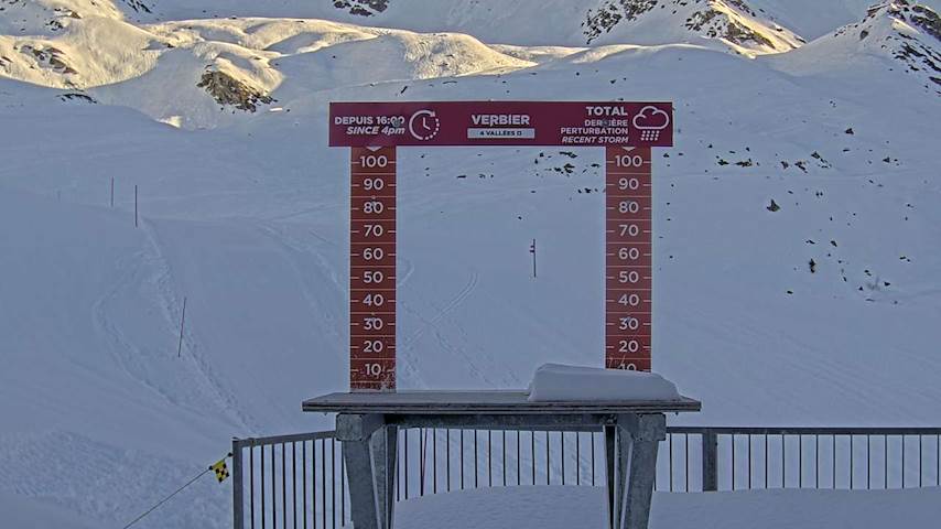 La Chaux 2'265 m. - Hauteur de neige Image