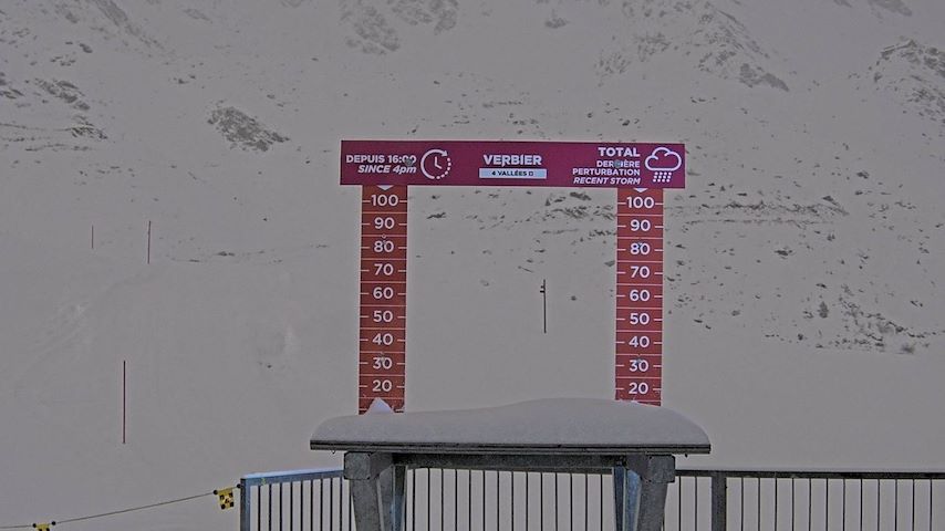 La Chaux 2'265 m. - Hauteur de neige Image