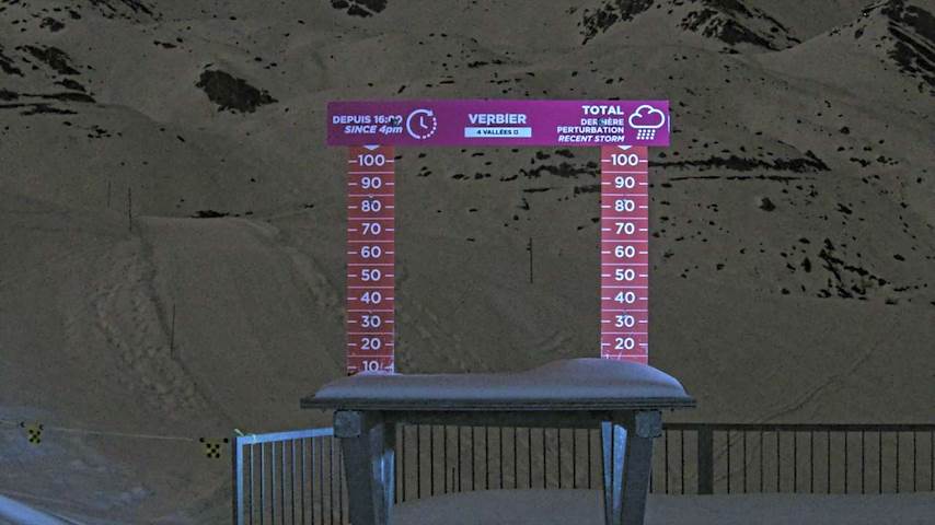 La Chaux 2'265 m. - Hauteur de neige Image