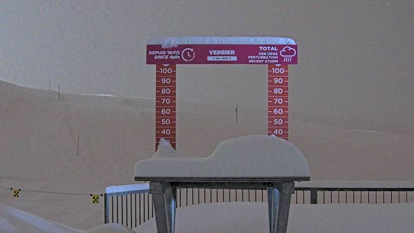 La Chaux 2'265 m. - Hauteur de neige Image