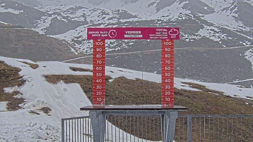 La Chaux 2'265 m. - Hauteur de neige Image