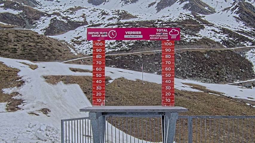 La Chaux 2'265 m. - Hauteur de neige Image