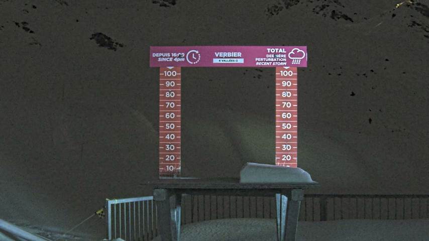 La Chaux 2'265 m. - Hauteur de neige Image