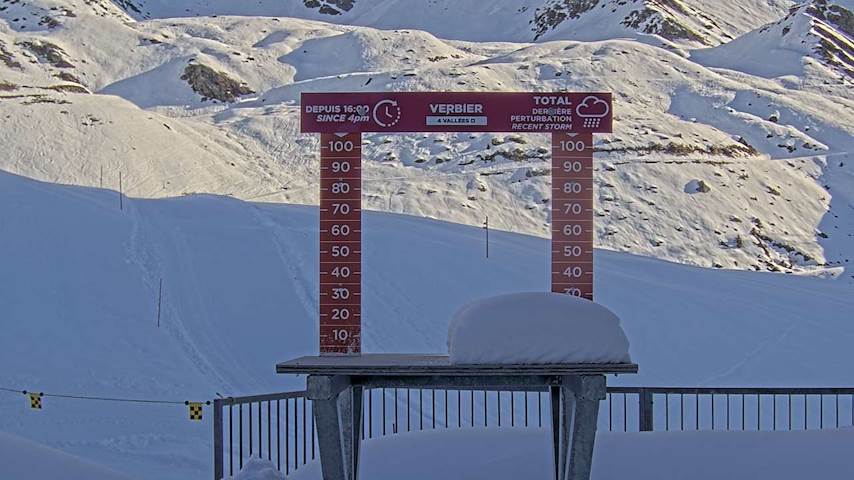 La Chaux 2'265 m. - Hauteur de neige Image