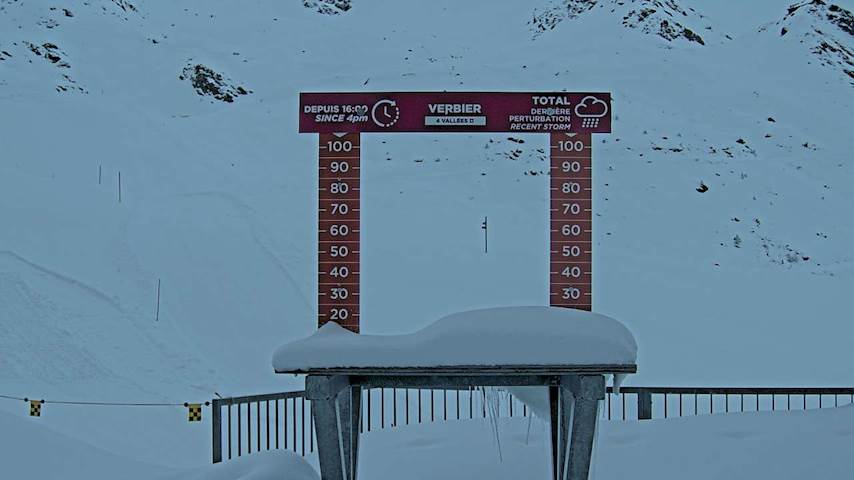 La Chaux 2'265 m. - Hauteur de neige Image