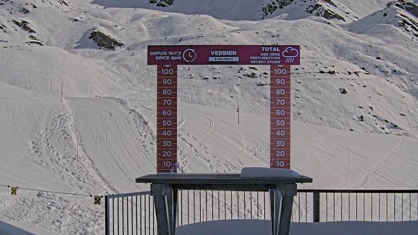 La Chaux 2'265 m. - Hauteur de neige Image