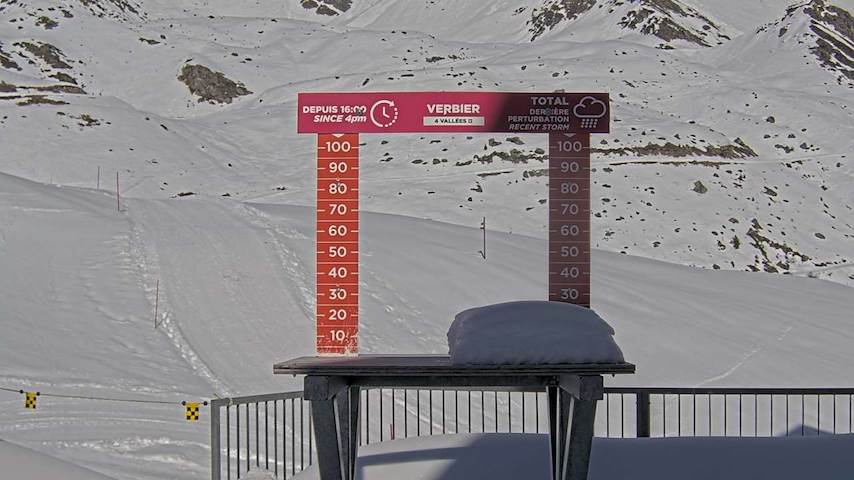 La Chaux 2'265 m. - Hauteur de neige Image