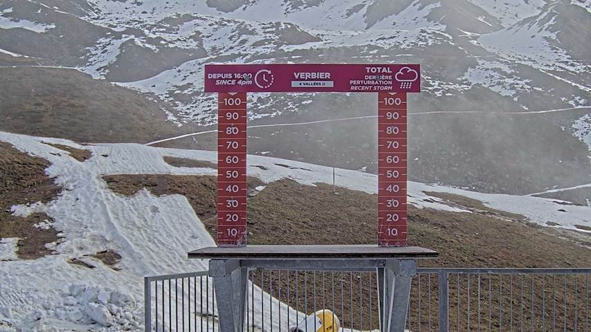 La Chaux 2'265 m. - Hauteur de neige Image