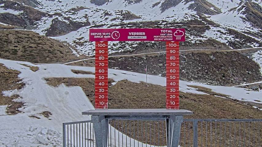 La Chaux 2'265 m. - Hauteur de neige Image