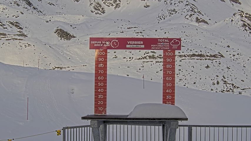 La Chaux 2'265 m. - Hauteur de neige Image