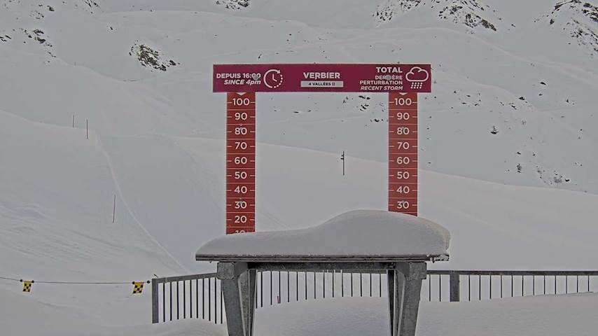 La Chaux 2'265 m. - Hauteur de neige Image