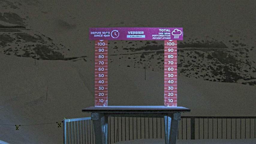 La Chaux 2'265 m. - Hauteur de neige Image