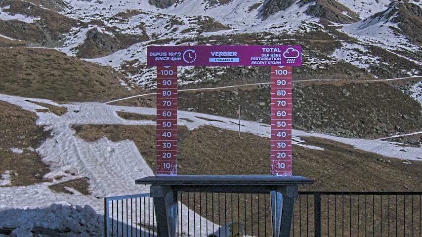 La Chaux 2'265 m. - Hauteur de neige Image