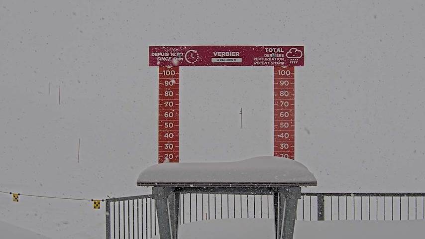 La Chaux 2'265 m. - Hauteur de neige Image