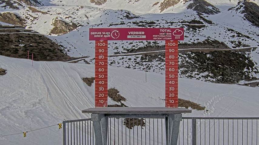 La Chaux 2'265 m. - Hauteur de neige Image