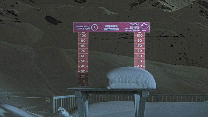 La Chaux 2'265 m. - Hauteur de neige Image