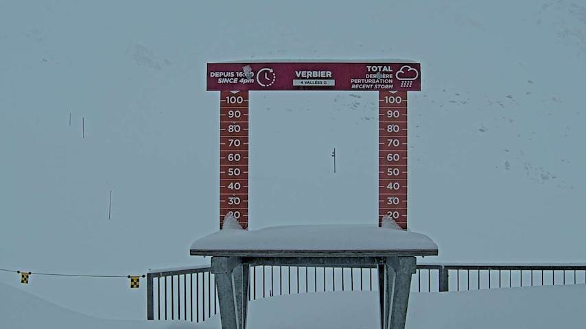 La Chaux 2'265 m. - Hauteur de neige Image