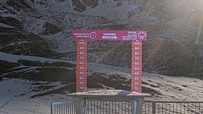 La Chaux 2'265 m. - Hauteur de neige Image