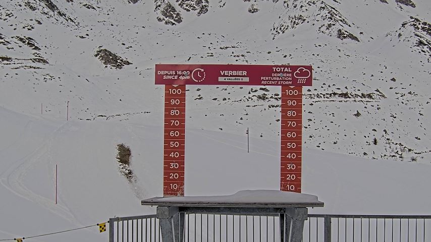 La Chaux 2'265 m. - Hauteur de neige Image