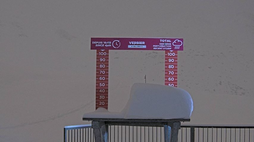 La Chaux 2'265 m. - Hauteur de neige Image