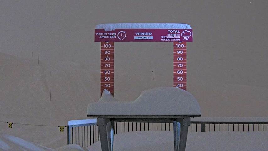 La Chaux 2'265 m. - Hauteur de neige Image