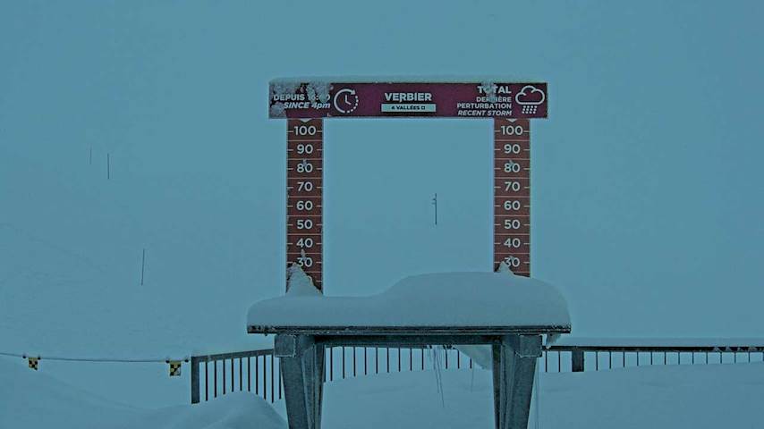 La Chaux 2'265 m. - Hauteur de neige Image