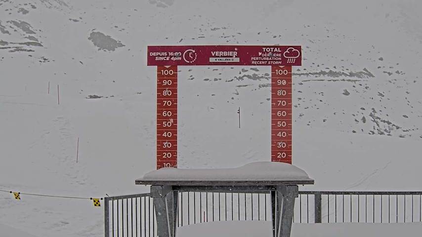 La Chaux 2'265 m. - Hauteur de neige Image