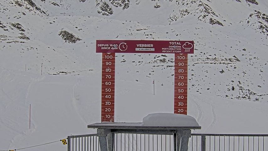 La Chaux 2'265 m. - Hauteur de neige Image