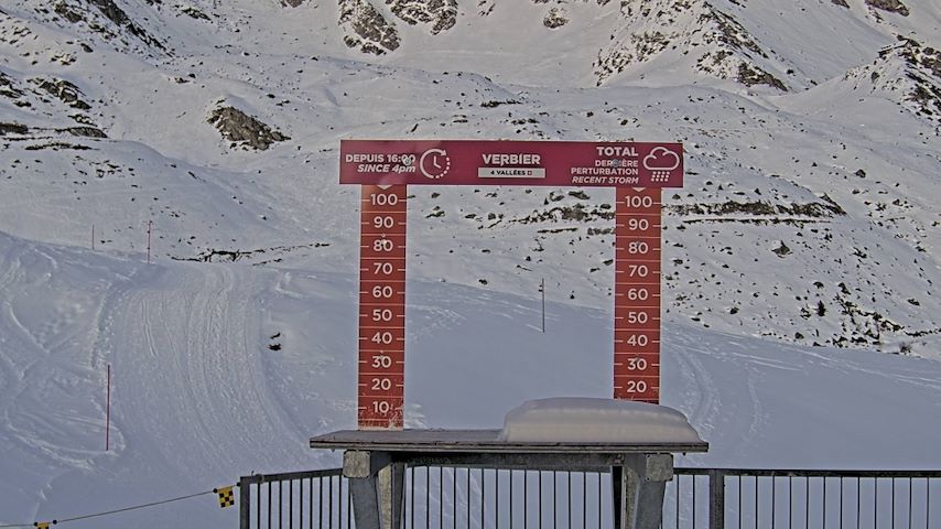 La Chaux 2'265 m. - Hauteur de neige Image